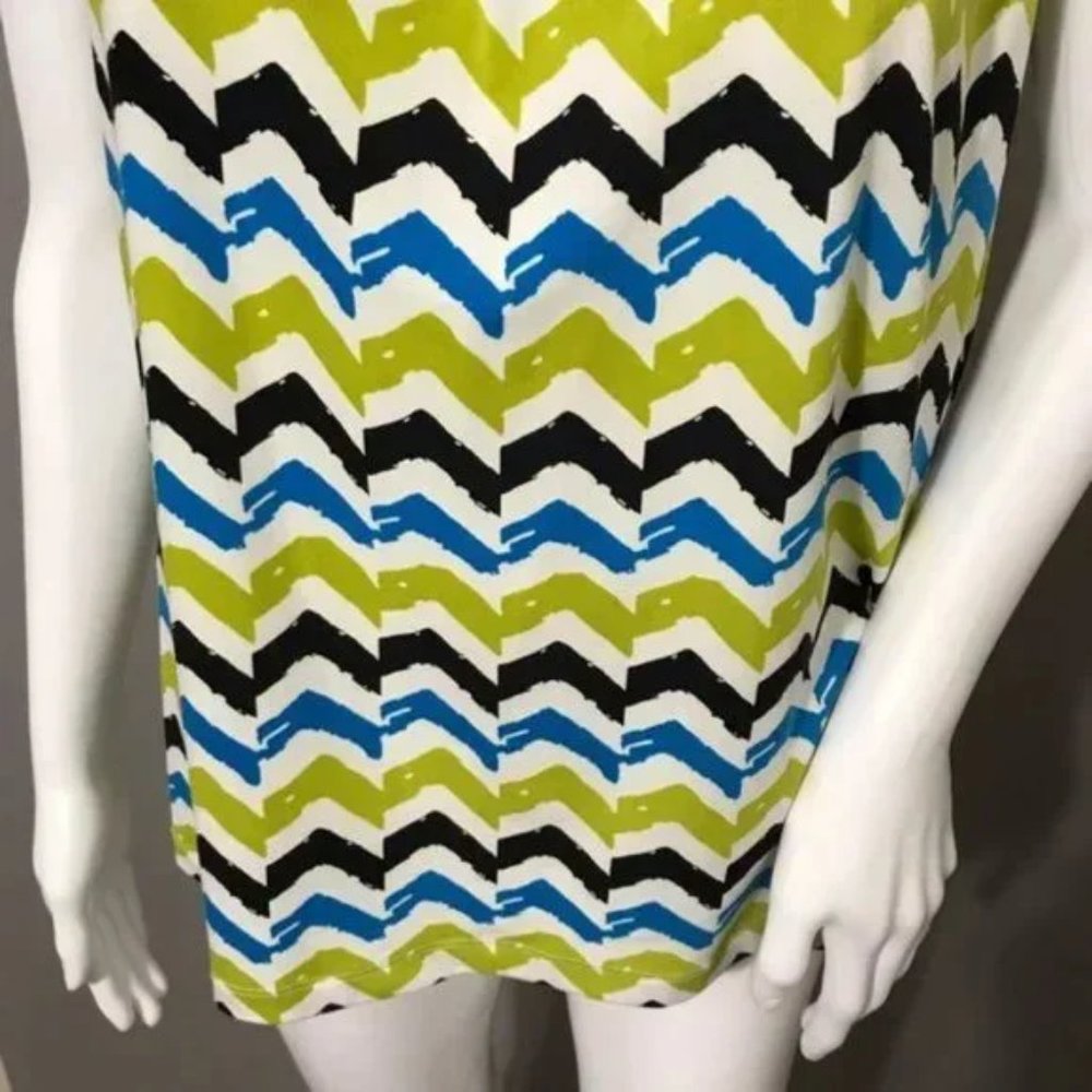 Calvin Klein Zig Zag Print Multicolored Sleeveles… - image 4